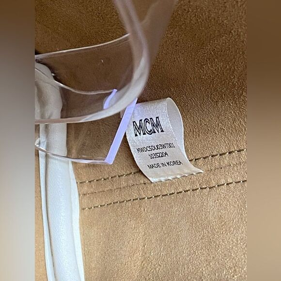 MCM Dessau Visetos Mini Drawstring Bucket Bag - Picture 12 of 13